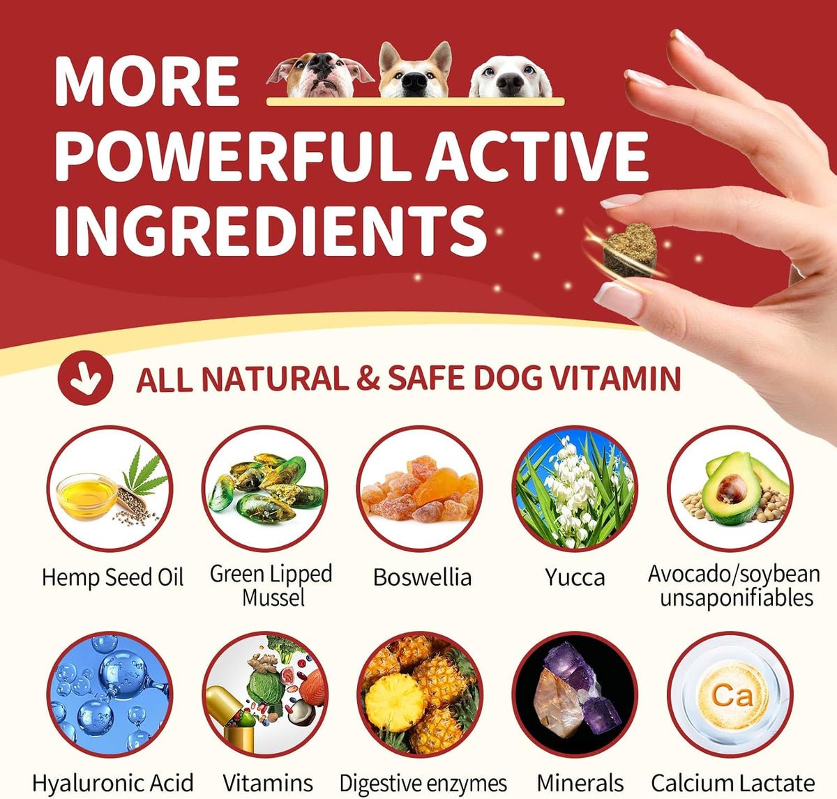 Glucosamine for Dogs, 120 Soft Chews, Chicken Flavor