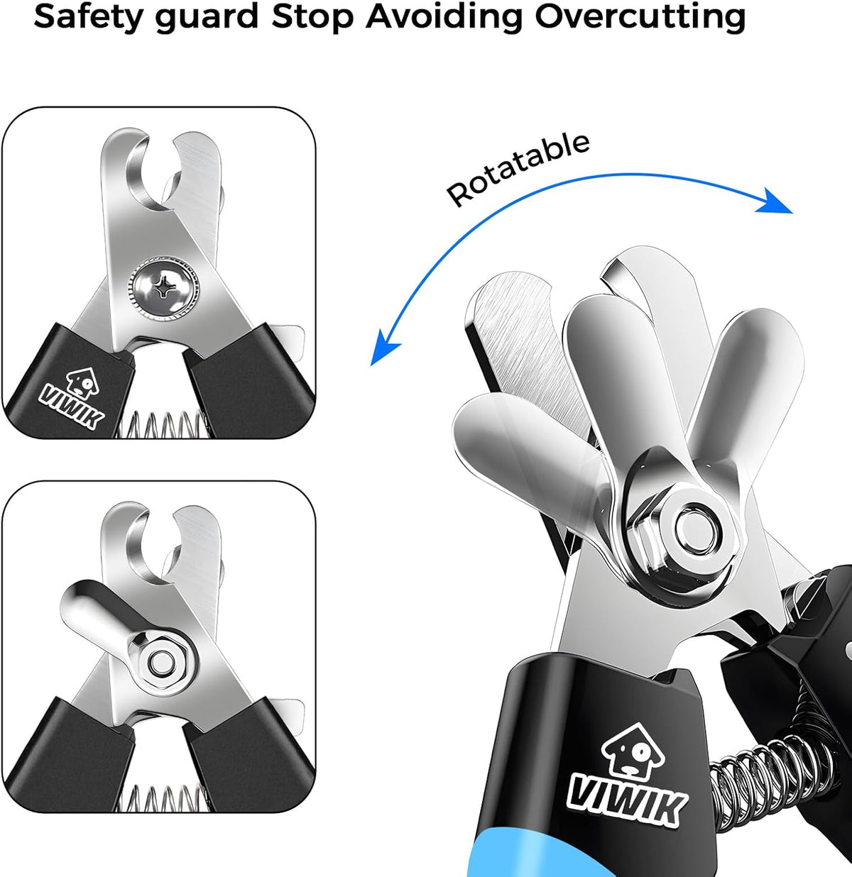 Dog Nail Grinder, 2-Speed Rechargeable Dog Nail Trimmers for Large Medium & Small Dogs, Upgrade Professional Electric Pet Paws Grooming, Quiet Puppy Grooming Tool, for Dogs Cats