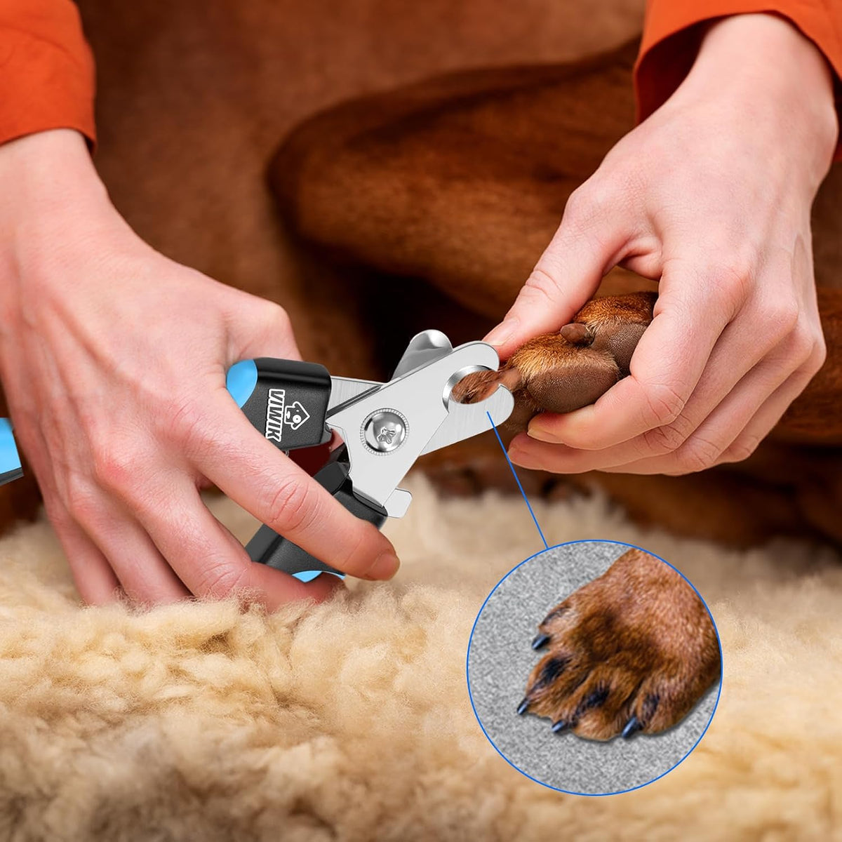 Dog Nail Grinder, 2-Speed Rechargeable Dog Nail Trimmers for Large Medium & Small Dogs, Upgrade Professional Electric Pet Paws Grooming, Quiet Puppy Grooming Tool, for Dogs Cats