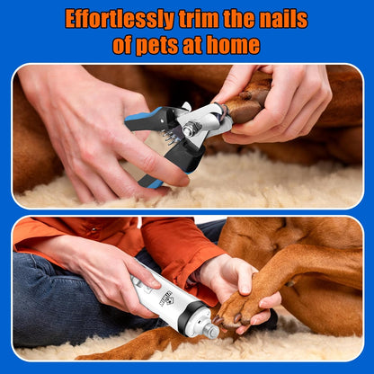 Dog Nail Grinder, 2-Speed Rechargeable Dog Nail Trimmers for Large Medium & Small Dogs, Upgrade Professional Electric Pet Paws Grooming, Quiet Puppy Grooming Tool, for Dogs Cats