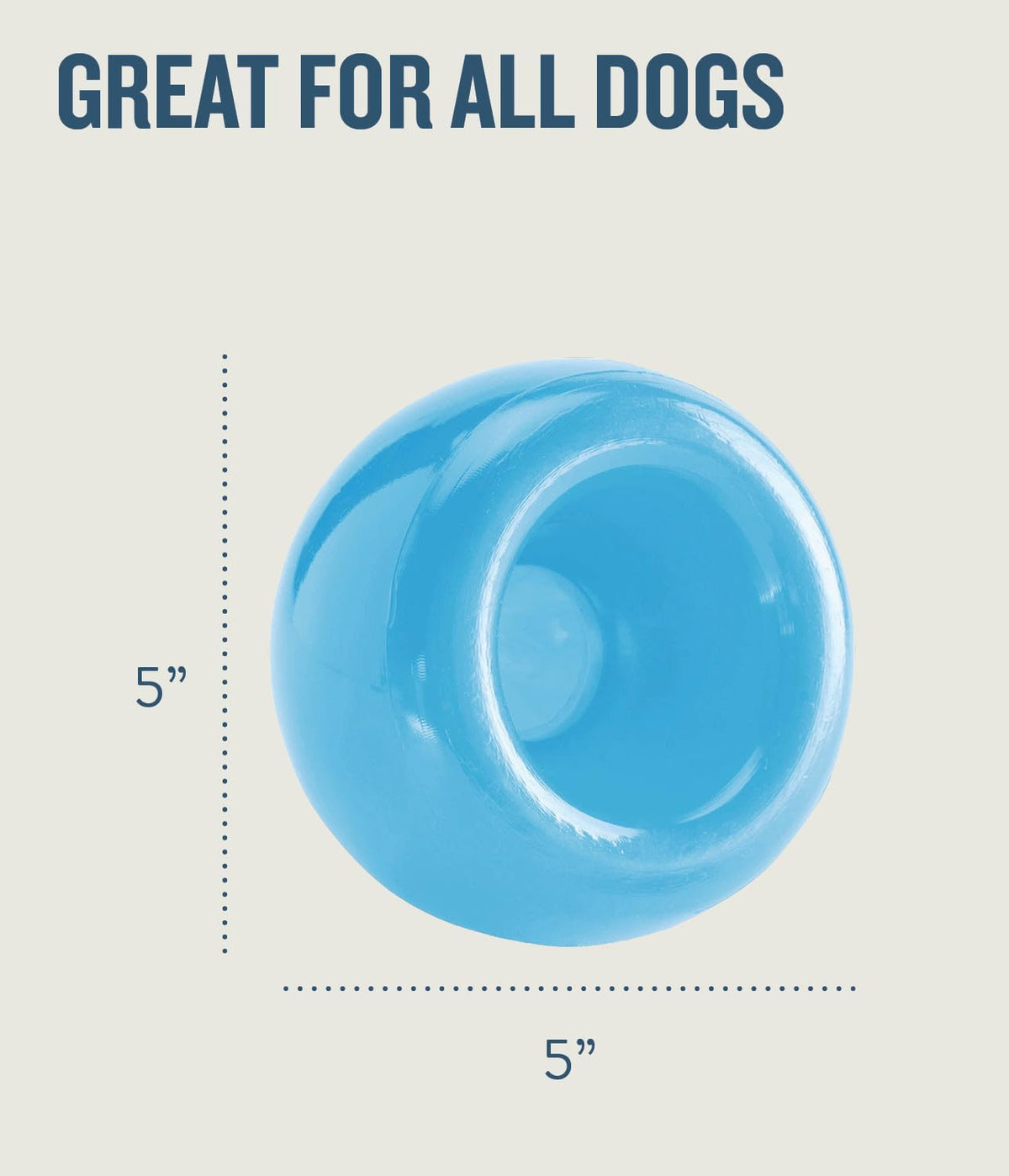 Snoop Interactive Treat Dispensing Dog Toy, Blue, 5" | Rolls & Bounces, Treat Stuffer, Puzzle Ball & Slow Feeder, Enrichment, Mint Scented, Easy Clean, No BPA, Medium to Large Dogs
