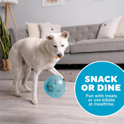 Snoop Interactive Treat Dispensing Dog Toy, Blue, 5" | Rolls & Bounces, Treat Stuffer, Puzzle Ball & Slow Feeder, Enrichment, Mint Scented, Easy Clean, No BPA, Medium to Large Dogs