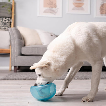 Snoop Interactive Treat Dispensing Dog Toy, Blue, 5" | Rolls & Bounces, Treat Stuffer, Puzzle Ball & Slow Feeder, Enrichment, Mint Scented, Easy Clean, No BPA, Medium to Large Dogs