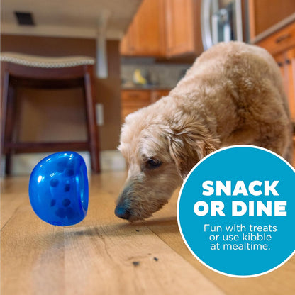 Snoop Interactive Treat Dispensing Dog Toy, Blue, 5" | Rolls & Bounces, Treat Stuffer, Puzzle Ball & Slow Feeder, Enrichment, Mint Scented, Easy Clean, No BPA, Medium to Large Dogs