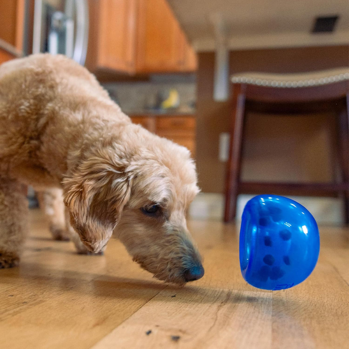 Snoop Interactive Treat Dispensing Dog Toy, Blue, 5" | Rolls & Bounces, Treat Stuffer, Puzzle Ball & Slow Feeder, Enrichment, Mint Scented, Easy Clean, No BPA, Medium to Large Dogs