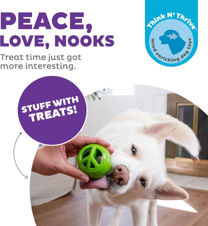 Snoop Interactive Treat Dispensing Dog Toy, Blue, 5" | Rolls & Bounces, Treat Stuffer, Puzzle Ball & Slow Feeder, Enrichment, Mint Scented, Easy Clean, No BPA, Medium to Large Dogs