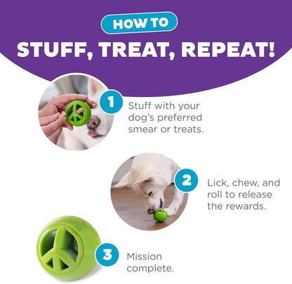 Snoop Interactive Treat Dispensing Dog Toy, Blue, 5" | Rolls & Bounces, Treat Stuffer, Puzzle Ball & Slow Feeder, Enrichment, Mint Scented, Easy Clean, No BPA, Medium to Large Dogs