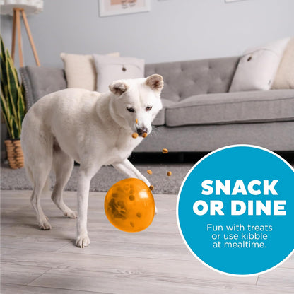 Snoop Interactive Treat Dispensing Dog Toy, Blue, 5" | Rolls & Bounces, Treat Stuffer, Puzzle Ball & Slow Feeder, Enrichment, Mint Scented, Easy Clean, No BPA, Medium to Large Dogs