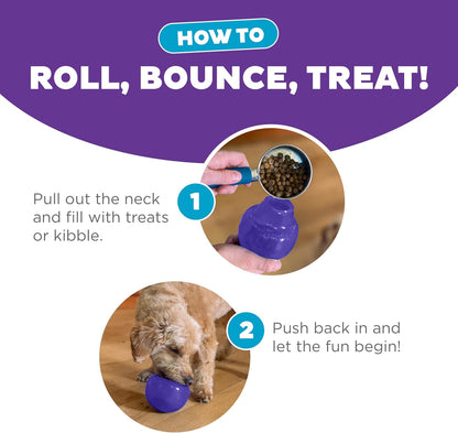 Snoop Interactive Treat Dispensing Dog Toy, Blue, 5" | Rolls & Bounces, Treat Stuffer, Puzzle Ball & Slow Feeder, Enrichment, Mint Scented, Easy Clean, No BPA, Medium to Large Dogs