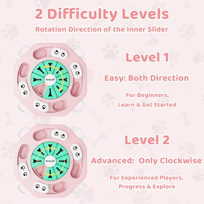 Dog Puzzle Toy for Smart Dogs, Puppy Enrichment Toys (L1, Pink)