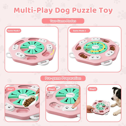 Dog Puzzle Toy for Smart Dogs, Puppy Enrichment Toys (L1, Pink)