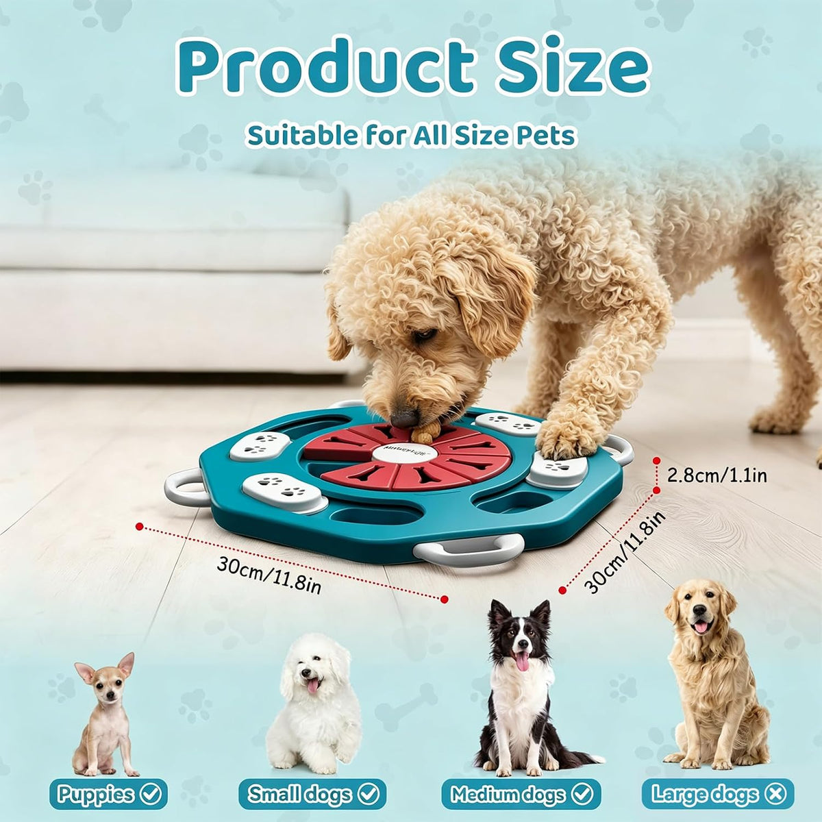 Dog Puzzle Toy for Smart Dogs, Puppy Enrichment Toys (L1, Pink)