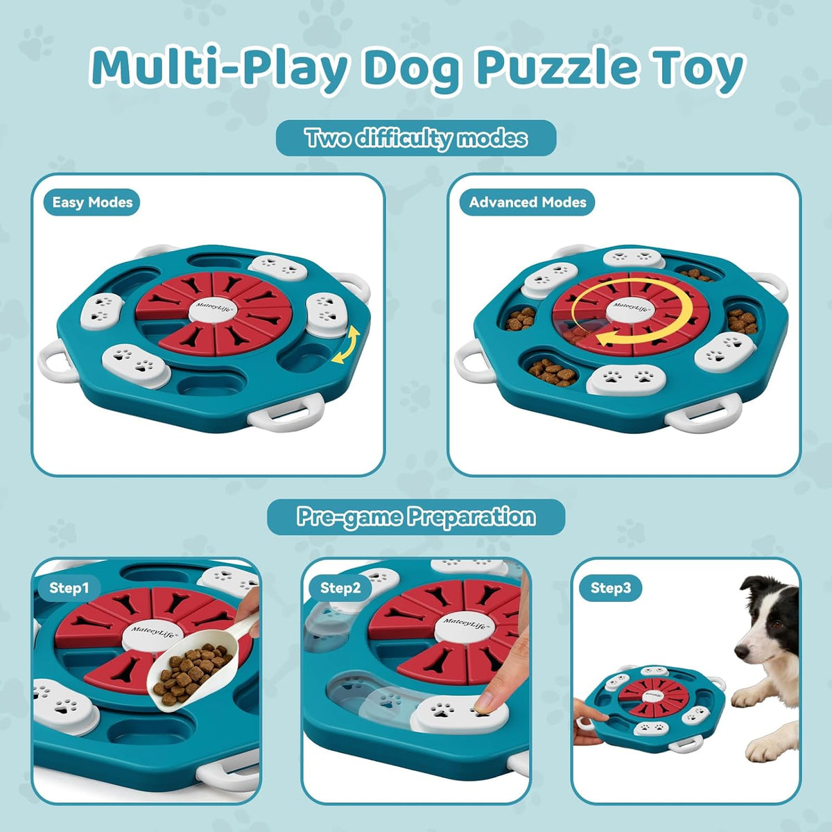 Dog Puzzle Toy for Smart Dogs, Puppy Enrichment Toys (L1, Pink)