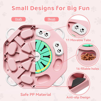 Dog Puzzle Toy for Smart Dogs, Puppy Enrichment Toys (L1, Pink)