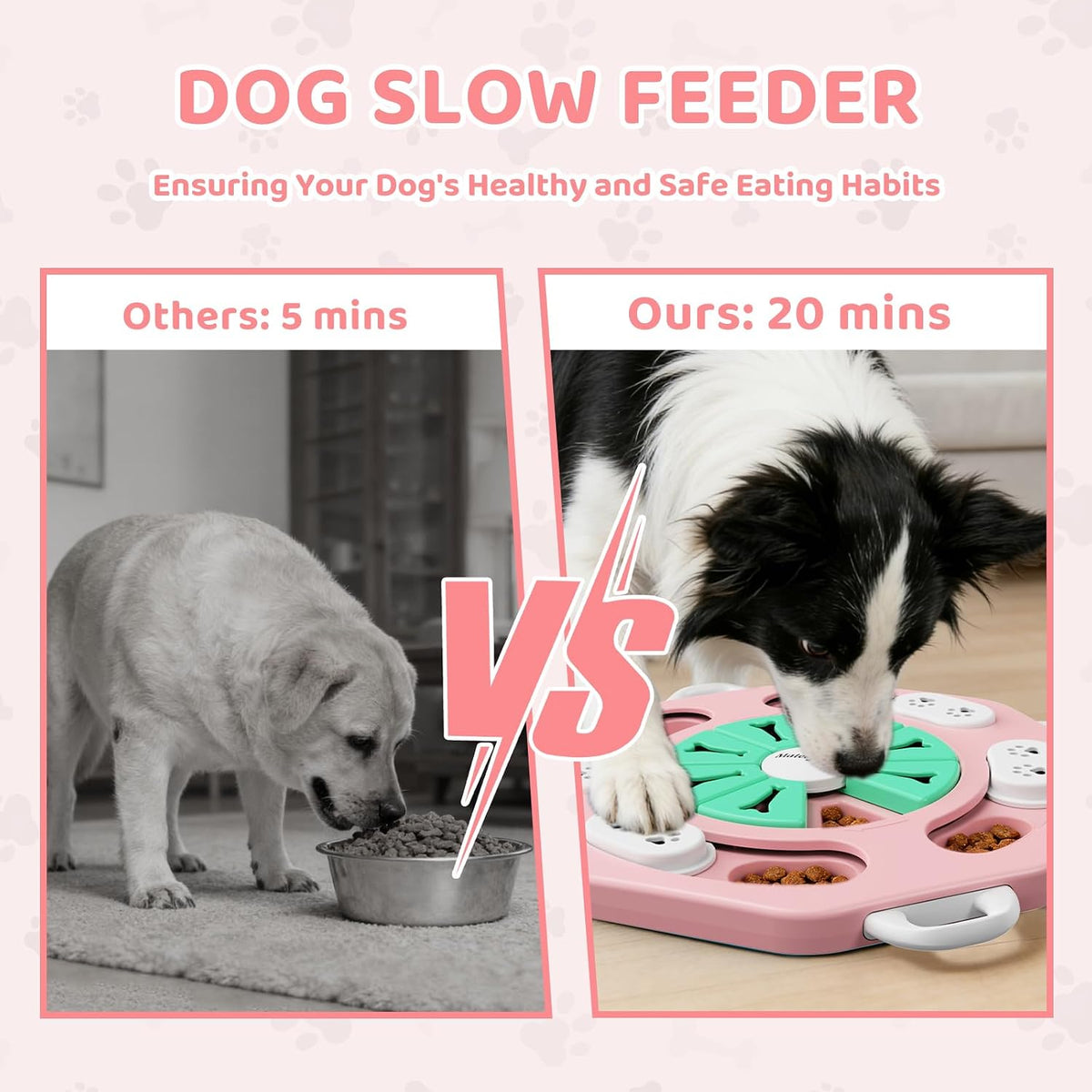 Dog Puzzle Toy for Smart Dogs, Puppy Enrichment Toys (L1, Pink)