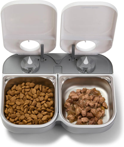 C200 Two-Meal Automatic Pet Feeder for Dry & Wet Food, 400g Each