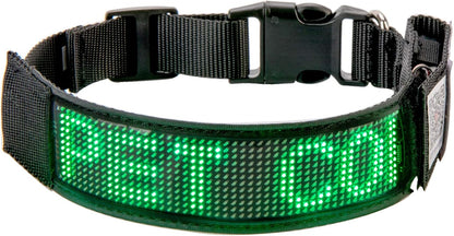 Programmable LED Collar Flashing Light Up Rechargeable Pet Dog Safety Collar Glow in The Dark Light-up Neck Loop - Mixcolor LED