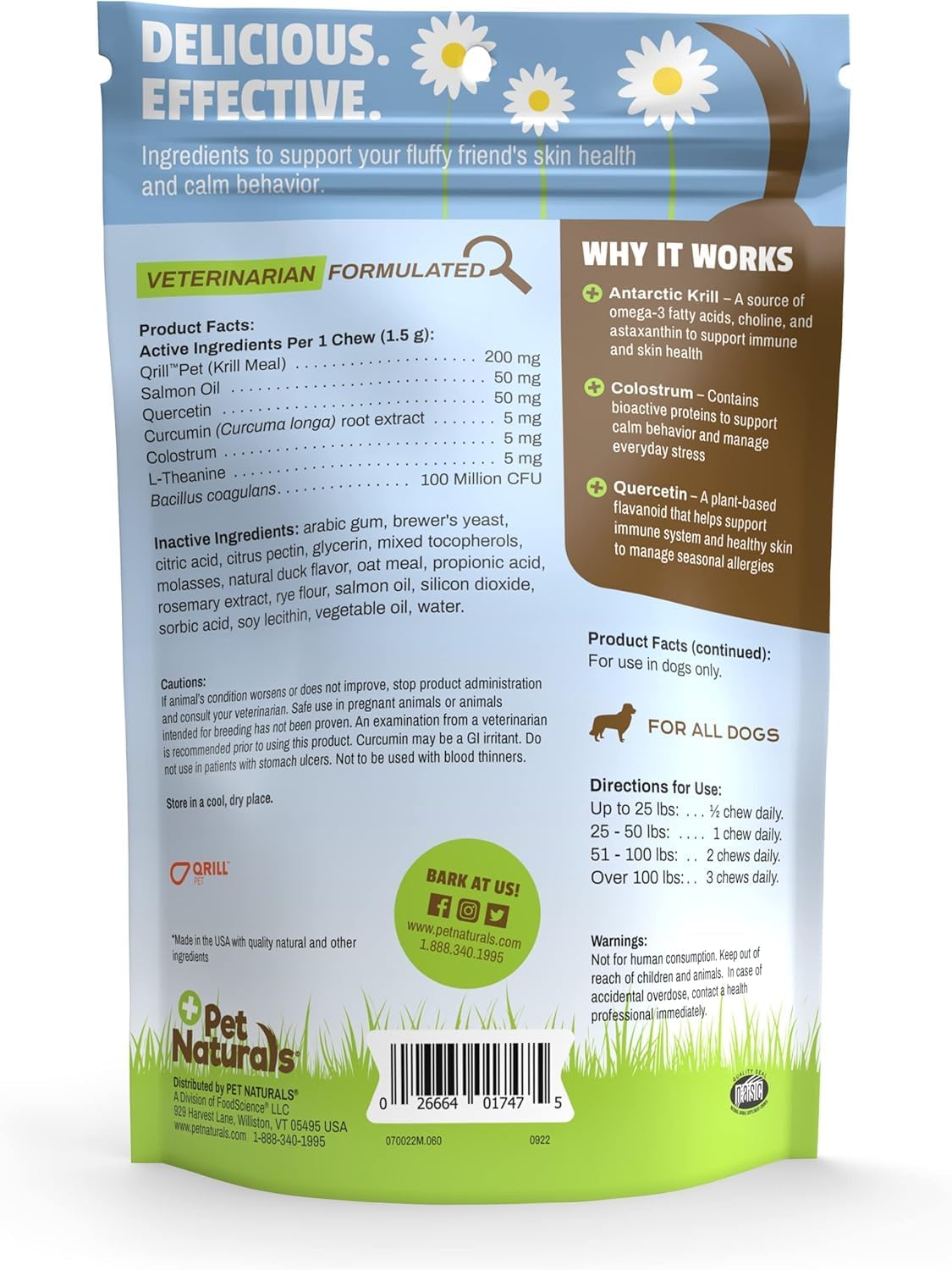 Allergy Plus Calming Soft Chews for Dogs, Support for Seasonal Allergies, Paw Licking, Itchy Skin, Everyday Stress, Skin Health & Immune Health, 60 Count