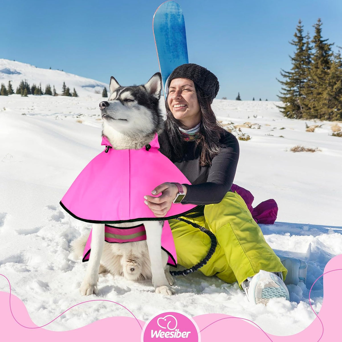 Dog Raincoat, Waterproof Dog Rain Jacket with Leash Hole, Hooded Puppy Rainwear Poncho Slicker for Walking (M, Blue)