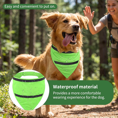 Reflective Dog Vest High Visibility Bandana Collar, 2 Pcs