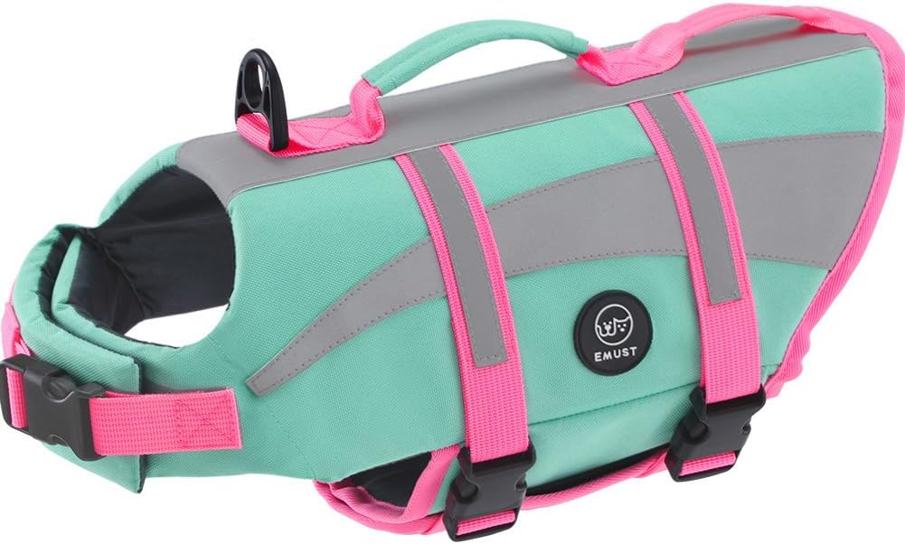 Dog Water Vest, Bright Color Dog Life Jacket for Swimming Boating
