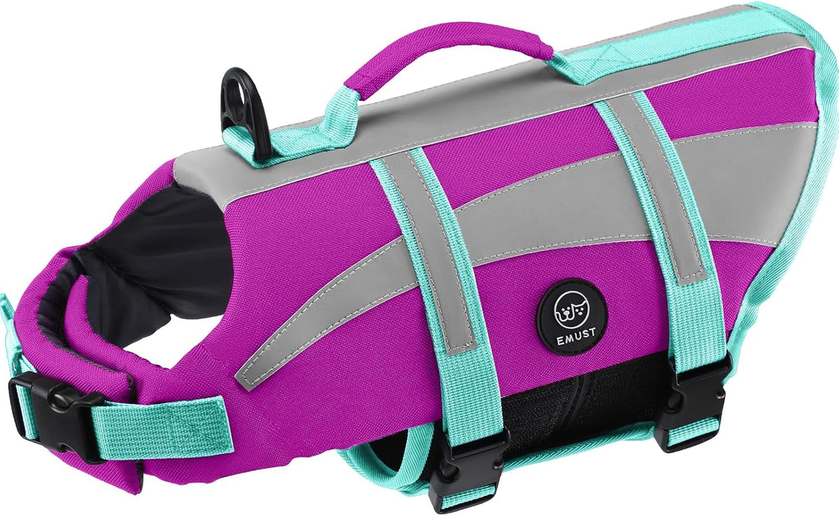 Dog Water Vest, Bright Color Dog Life Jacket for Swimming Boating