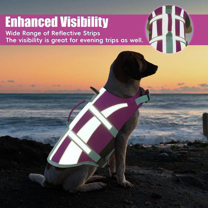 Dog Water Vest, Bright Color Dog Life Jacket for Swimming Boating