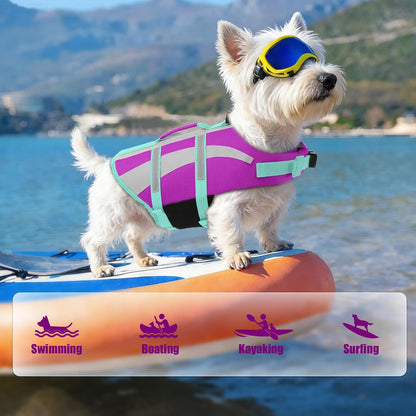 Dog Water Vest, Bright Color Dog Life Jacket for Swimming Boating