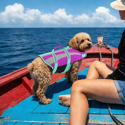 Dog Water Vest, Bright Color Dog Life Jacket for Swimming Boating