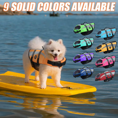 Dog Water Vest, Bright Color Dog Life Jacket for Swimming Boating