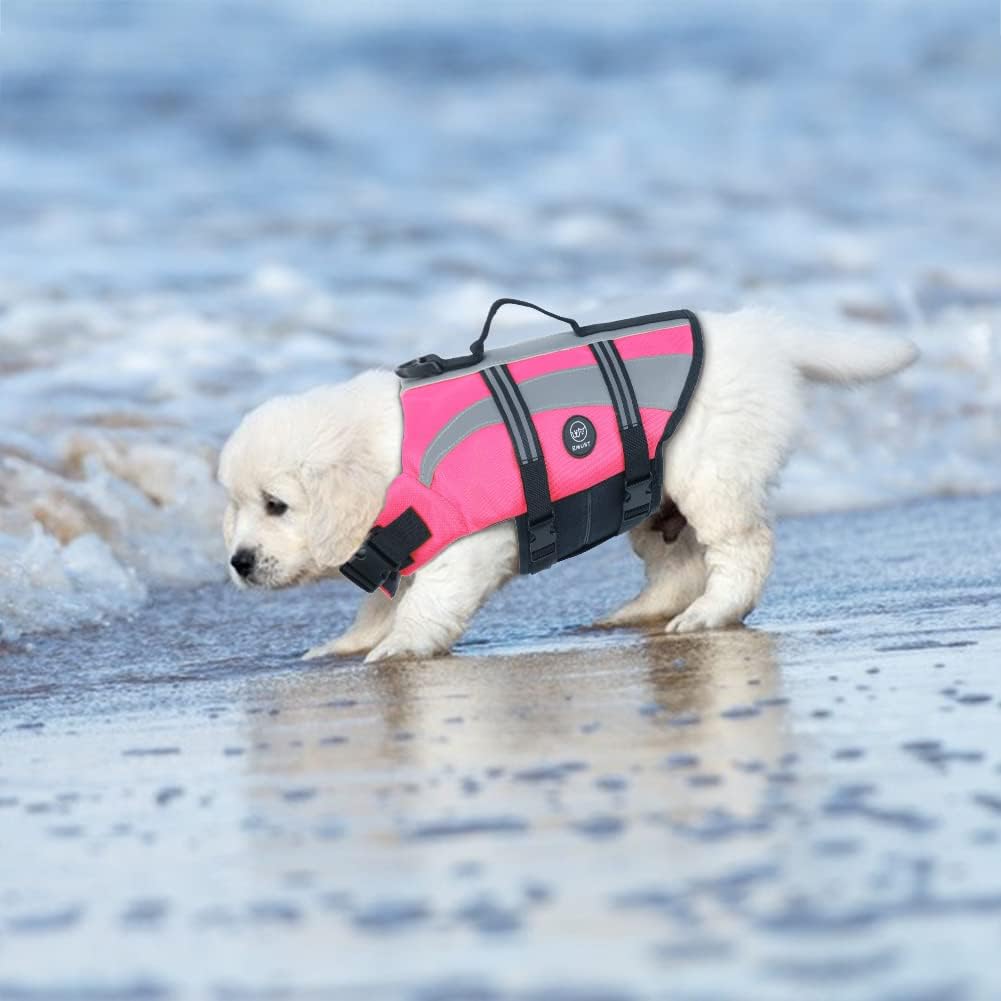 Dog Water Vest, Bright Color Dog Life Jacket for Swimming Boating