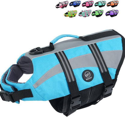 Dog Water Vest, Bright Color Dog Life Jacket for Swimming Boating