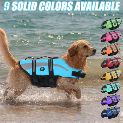 Dog Water Vest, Bright Color Dog Life Jacket for Swimming Boating