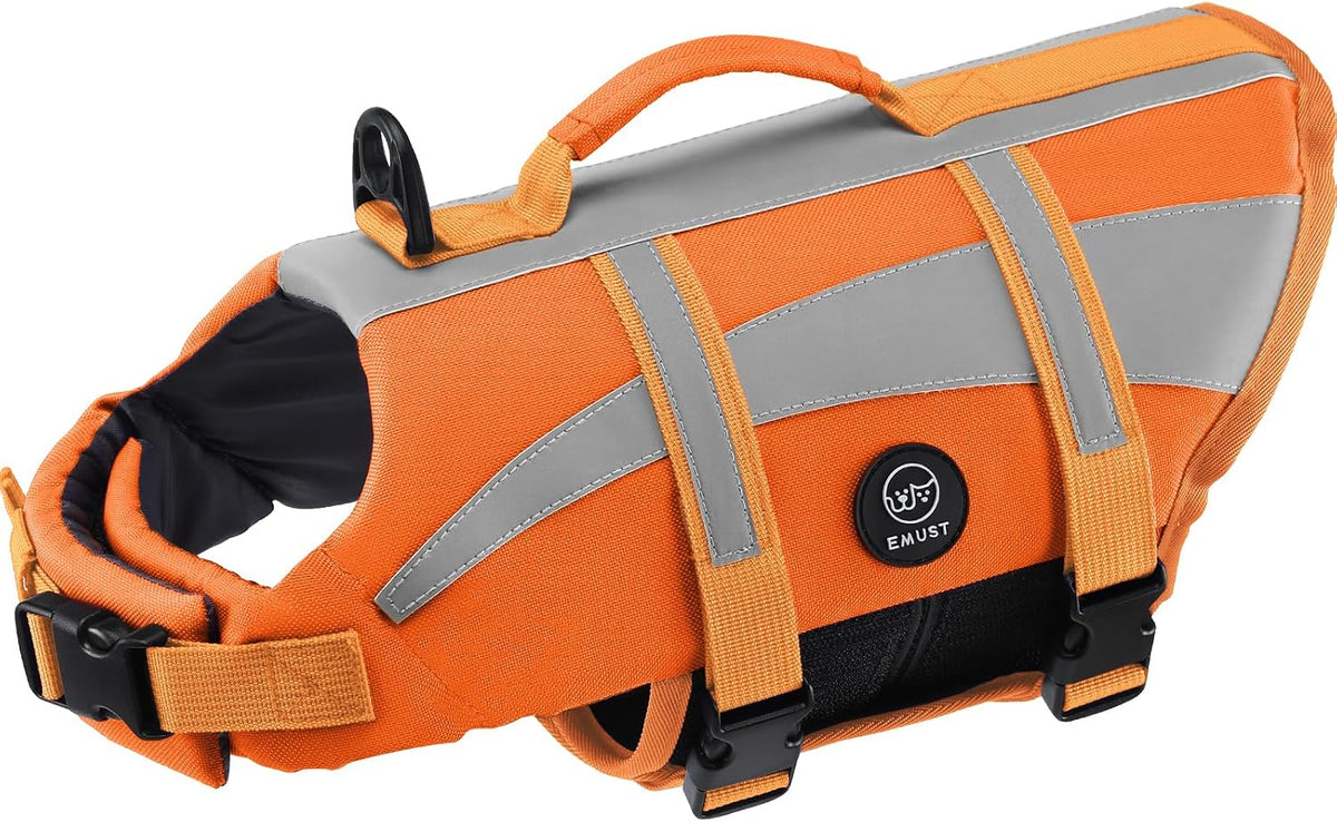 Dog Water Vest, Bright Color Dog Life Jacket for Swimming Boating