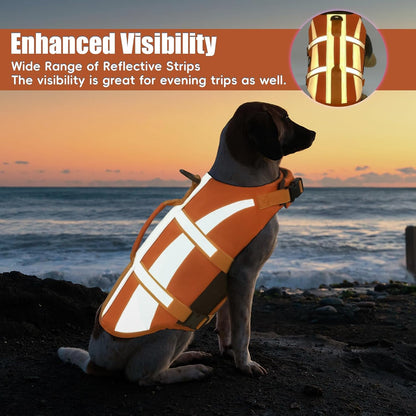 Dog Water Vest, Bright Color Dog Life Jacket for Swimming Boating