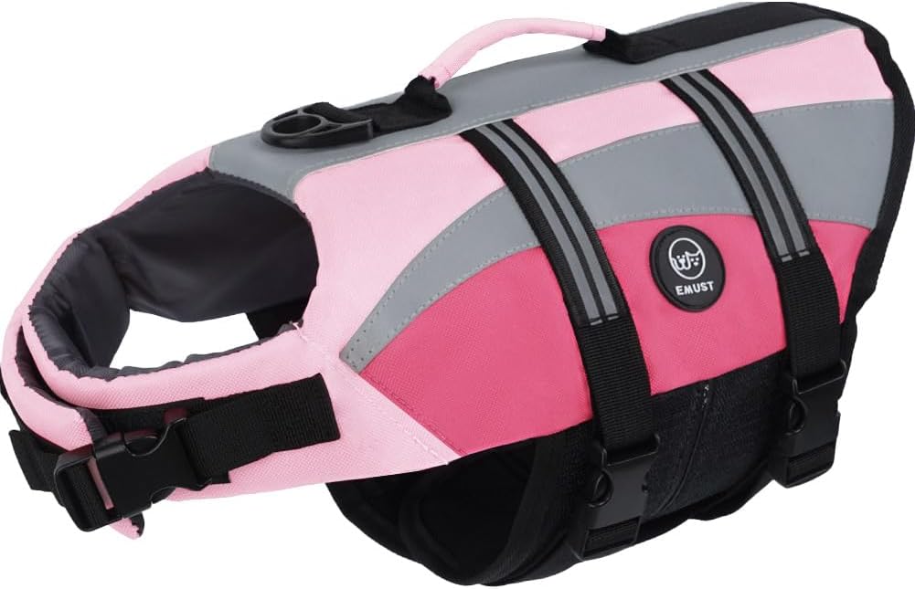 Dog Water Vest, Bright Color Dog Life Jacket for Swimming Boating