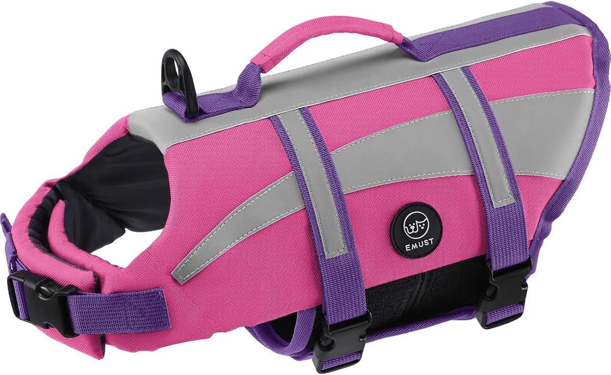 Dog Water Vest, Bright Color Dog Life Jacket for Swimming Boating