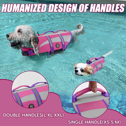 Dog Water Vest, Bright Color Dog Life Jacket for Swimming Boating