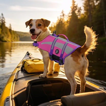 Dog Water Vest, Bright Color Dog Life Jacket for Swimming Boating