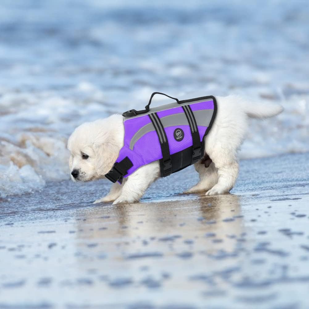 Dog Water Vest, Bright Color Dog Life Jacket for Swimming Boating