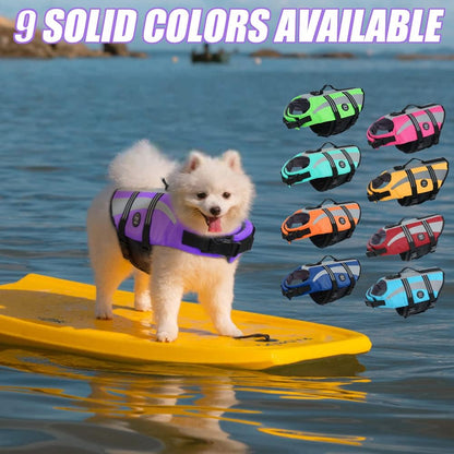 Dog Water Vest, Bright Color Dog Life Jacket for Swimming Boating