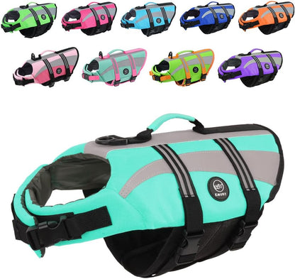 Dog Water Vest, Bright Color Dog Life Jacket for Swimming Boating