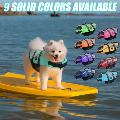Dog Water Vest, Bright Color Dog Life Jacket for Swimming Boating