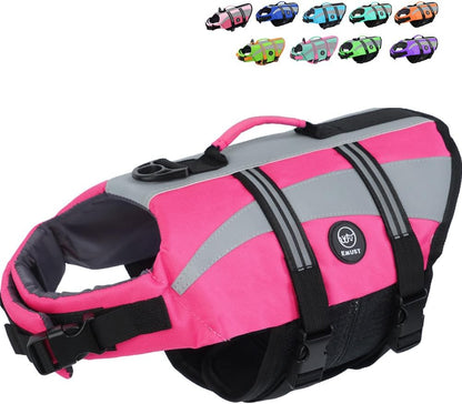 Dog Water Vest, Bright Color Dog Life Jacket for Swimming Boating