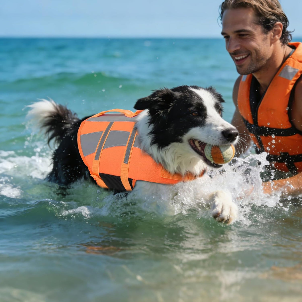 Dog Water Vest, Bright Color Dog Life Jacket for Swimming Boating