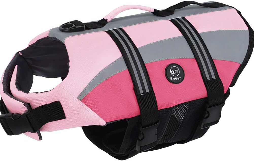 Dog Water Vest, Bright Color Dog Life Jacket for Swimming Boating