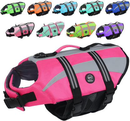 Dog Water Vest, Bright Color Dog Life Jacket for Swimming Boating