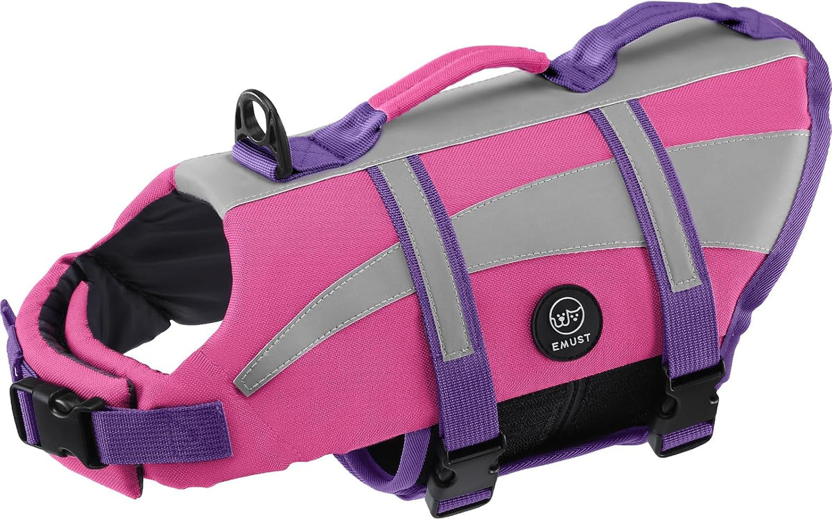 Dog Water Vest, Bright Color Dog Life Jacket for Swimming Boating