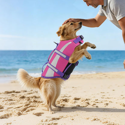 Dog Water Vest, Bright Color Dog Life Jacket for Swimming Boating