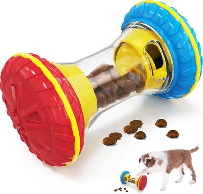Interactive Dog Toys, Dog Puzzle Toys for Smart, Dog Enrichment Toy to Keep Them Busy, Treat Dispensing Toy Slow Puzzles Feeder, Yellow